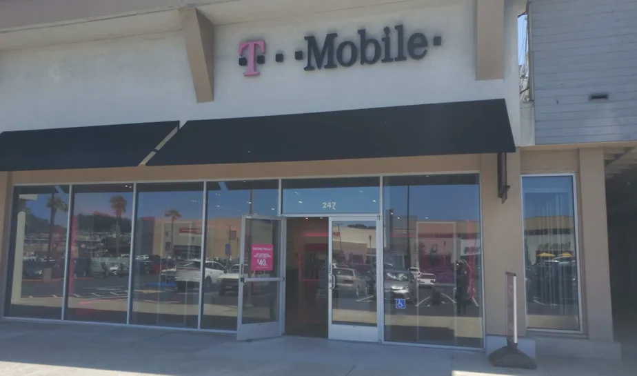 Exterior photo of T-Mobile store at John Daly Blvd & Lake Merced, Daly City, CA