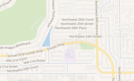 map of 6969 Sunset Strip Sunrise, FL 33313