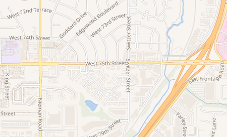 map of 10329 W 75th Street Shawnee Mission, KS 66214