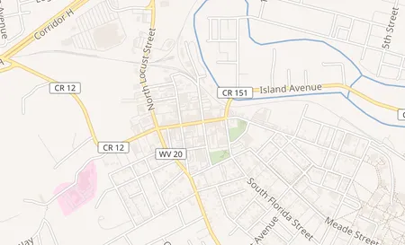 map of 21 East Main St Buckhannon, WV 26201