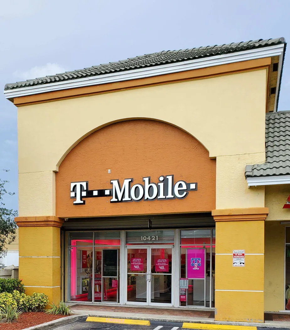 Exterior photo of T-Mobile store at Nw 41st Street & Nw 104th St, Doral, FL