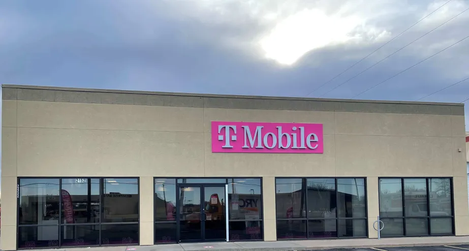 Exterior photo of T-Mobile Store at S Seneca St & W Savannah St, Wichita, KS
