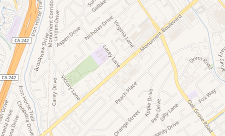 map of 1545 Monument Blvd Concord, CA 94520