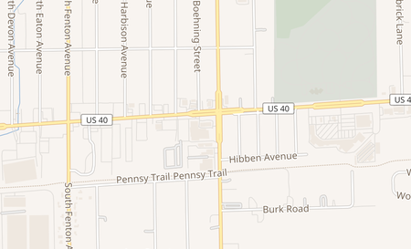 map of 8975 E Washington St Ste 104 Indianapolis, IN 46219