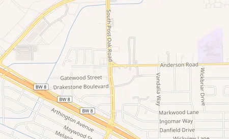 map of 5417 Anderson Rd Ste.B Houston, TX 77053
