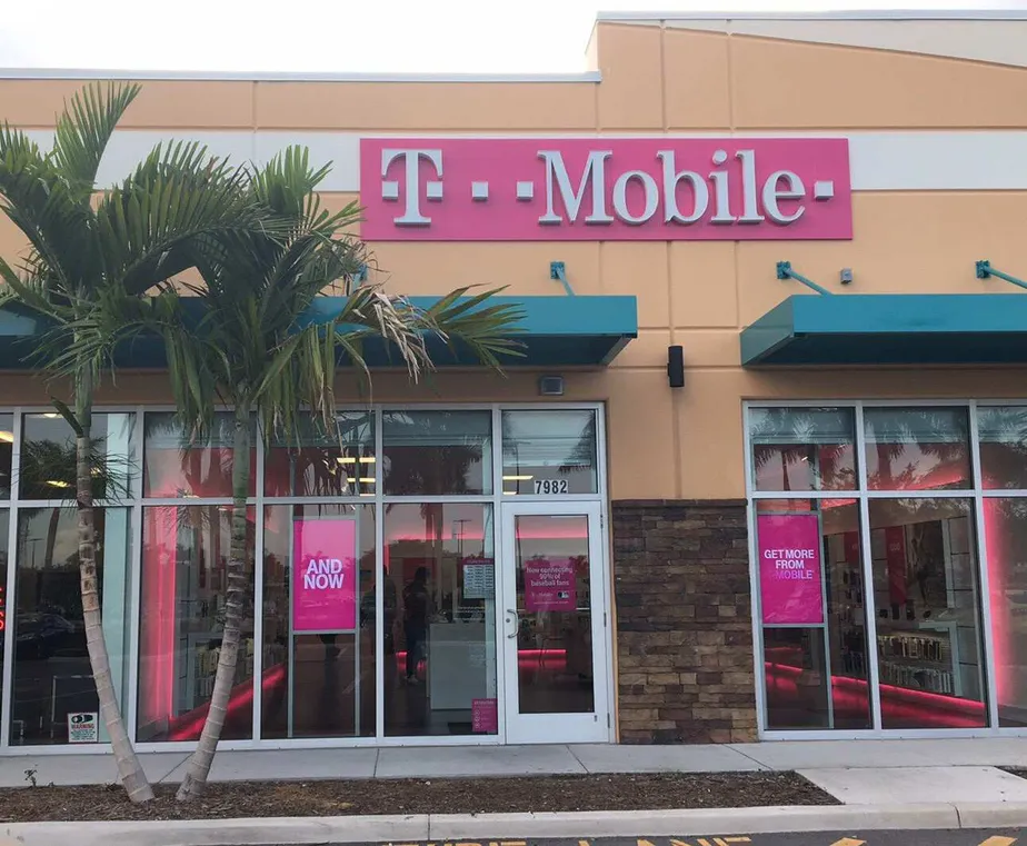 Exterior photo of T-Mobile store at W Mcnab & Avon Lane, North Lauderdale, FL