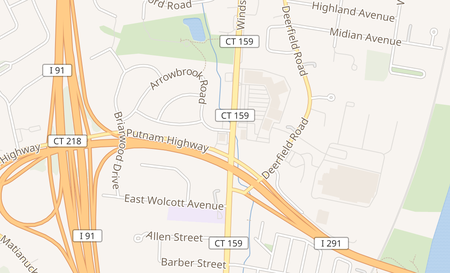 map of 485 Park St Hartford, CT 06106