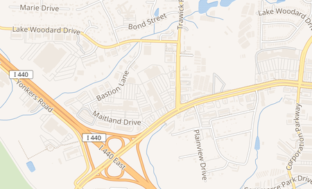 map of 3657 New Bern Ave Raleigh, NC 27610
