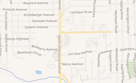 map of 2164 North Gettysburg Ave. Dayton, OH 45406
