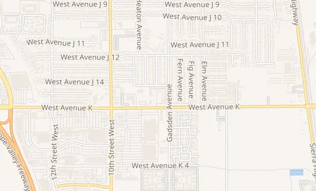 map of 701 W. Avenue K Suite 101 Lancaster, CA 93534