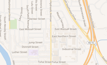 map of 359 W 21st St N Wichita, KS 67203