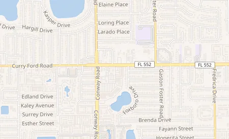 map of 4536 Curry Ford Rd Orlando, FL 32812