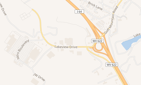 map of 110 Lakeview Dr Cross Lanes, WV 25313