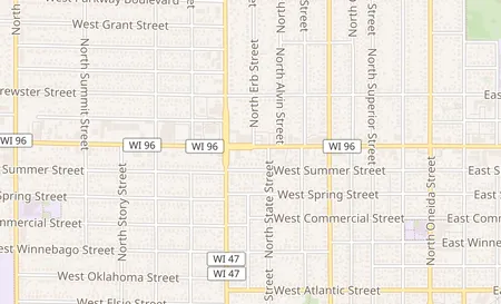map of 619 W. Wisconsin Ave Appleton, WI 54911