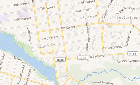 map of 238 2nd St Lakewood, NJ 08701