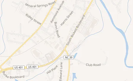 map of 348 South Bickett Blvd Ste 104 Louisburg, NC 27549