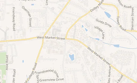 map of 5563 West Market St Greensboro, NC 27409