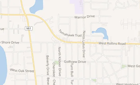 map of 841 W Rollins Rd Round Lake Heights, IL 60073
