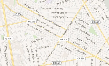 map of 1068 S Broad St Trenton, NJ 08611