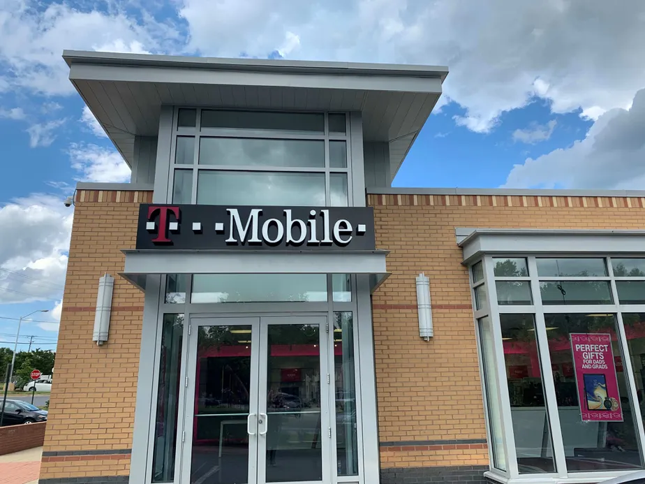 Exterior photo of T-Mobile store at Annapolis Rd & Cooper Ln, Landover, MD