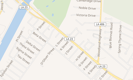 map of 7670 LA-23 Ste C Belle Chasse, LA 70037