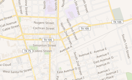 map of 203 E Davis St. Suite D D Conroe, TX 77301