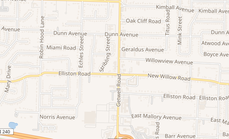 map of 1625 Getwell Road Memphis, TN 38111