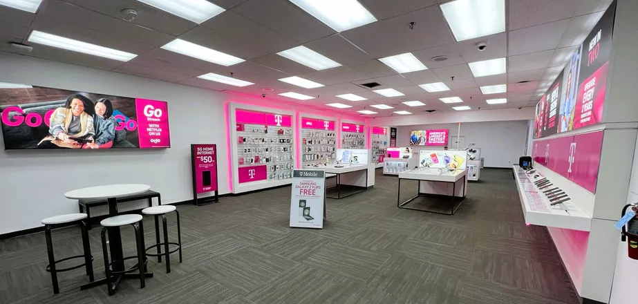 Interior photo of T-Mobile Store at River City Plaza, Waltham, MA