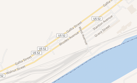map of 225 West Ave New Boston, OH 45662