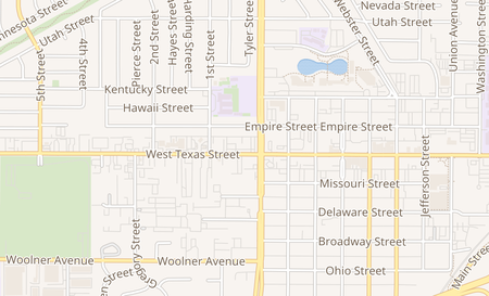 map of 1318 W Texas Street Fairfield, CA 94533