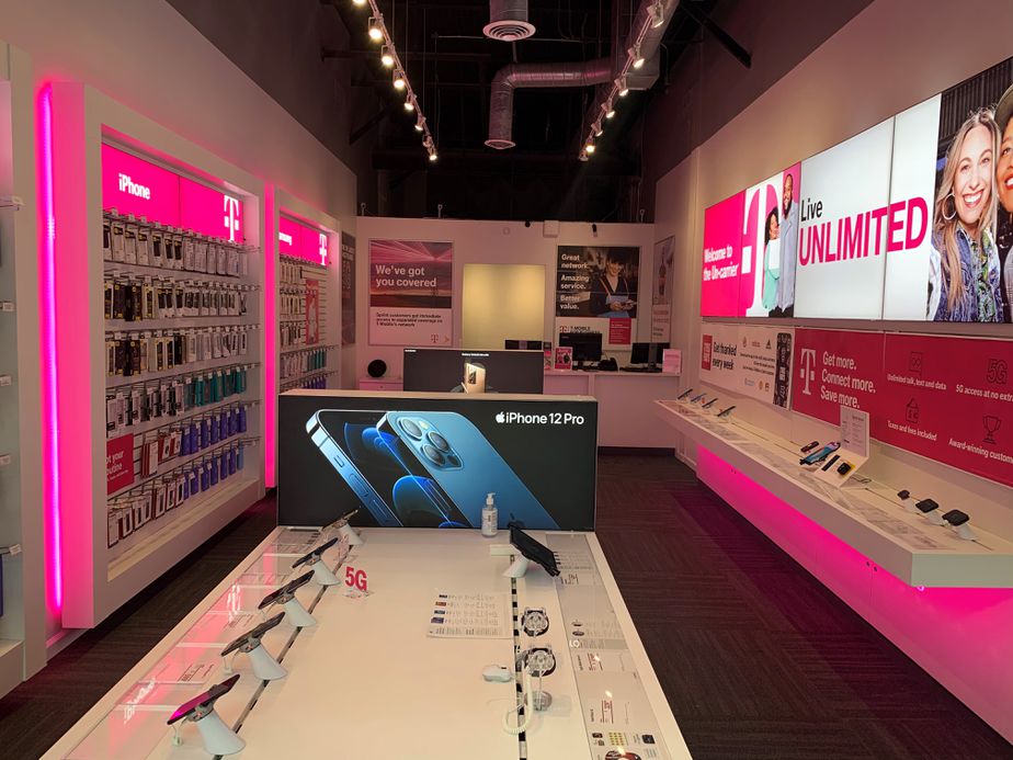 Interior photo of T-Mobile Store at The Shops At Tanforan, San Bruno, CA