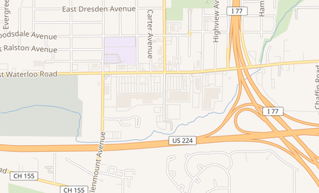map of 438B Waterloo Rd Akron, OH 44319