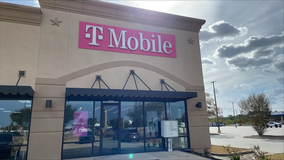 Exterior photo of T-Mobile Store at Interstate 45 & Meadow Edge Ln, Spring, TX