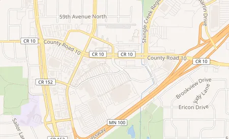 map of 1580 Shingle Creek Xing K106 Brooklyn Center, MN 55430