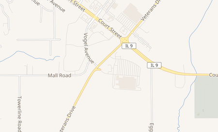 map of 3404 Veterans Dr Pekin, IL 61554