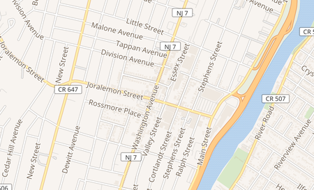 map of 338 Washington Ave Belleville, NJ 07109