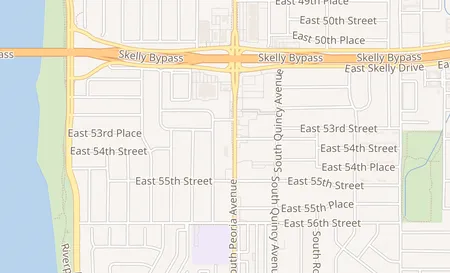 map of 5308 S Peoria Ave Suite E Tulsa, OK 74105