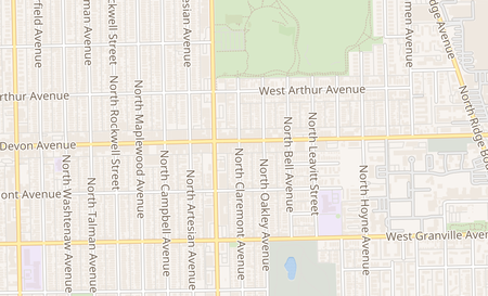map of 2325 W Devon Ave Chicago, IL 60659