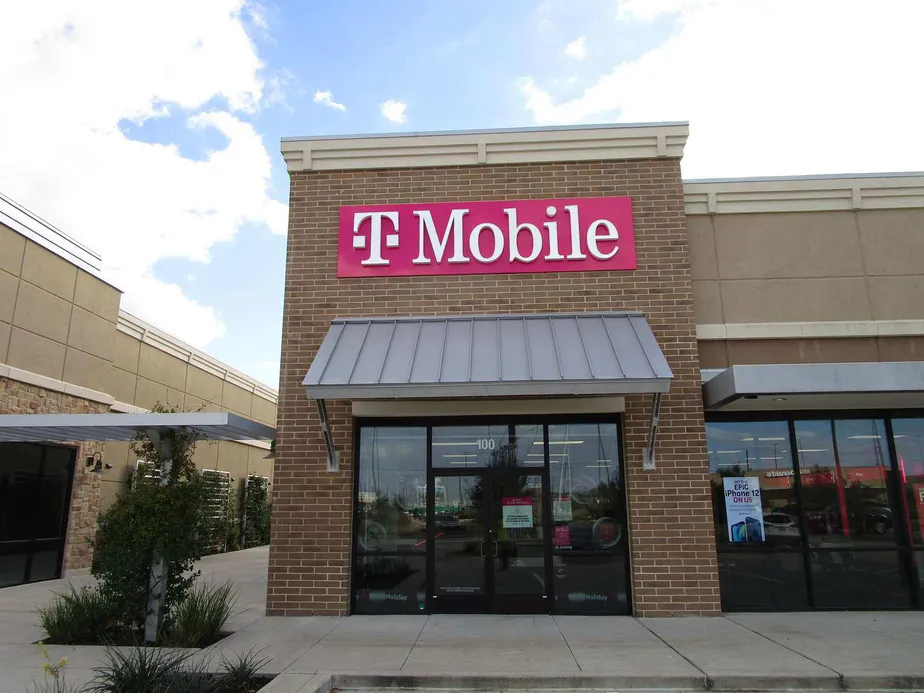 Exterior photo of T-Mobile store at Morton Ranch Rd & Powell House Ln, Katy, TX