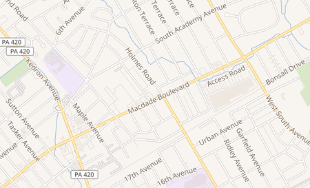 map of 2229 MacDade Blvd Holmes, PA 19043