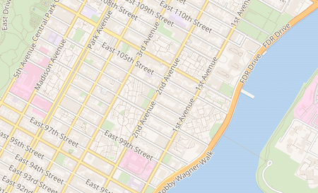 map of 2012 2nd Ave New York, NY 10029