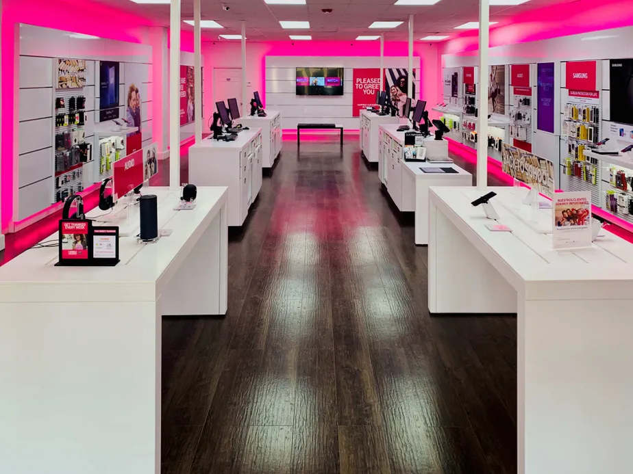 Interior photo of T-Mobile Store at I-2 & S Bensten Palm Dr, Palmview, TX