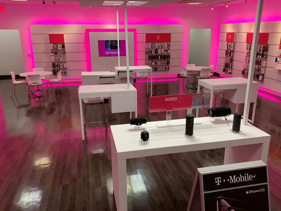 Interior photo of T-Mobile Store at Hall Rd & Romeo Plank Rd., Macomb, MI