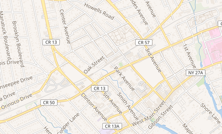map of 1845 Union blvd Bay Shore, NY 11706