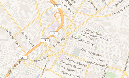 map of 413 Broadway 1 Chelsea, MA 02150