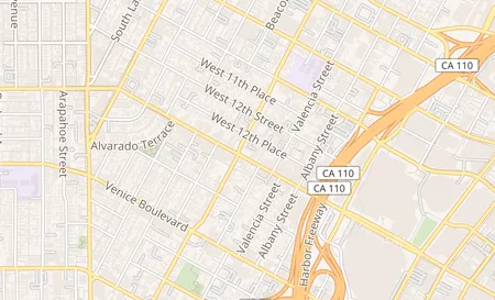 map of 1563 W Pico Blvd Los Angeles, CA 90015