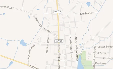 map of 511 N. Raleigh Street Angier, NC 27501