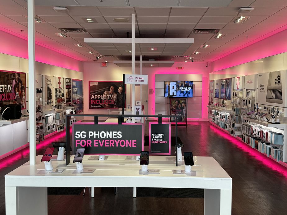 Interior photo of T-Mobile Store at Redstone Shopping Center, Stoneham, MA