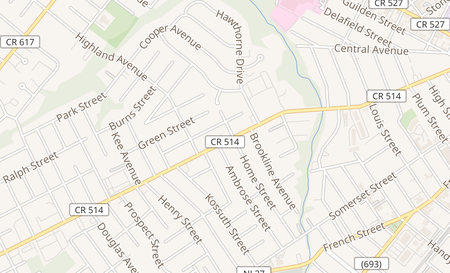 map of 507 Hamilton St Somerset, NJ 08873