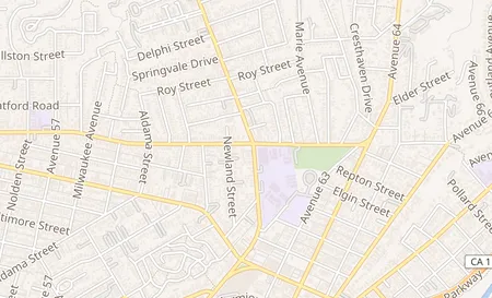 map of 6473 N. Figueroa St. Los Angeles, CA 90042